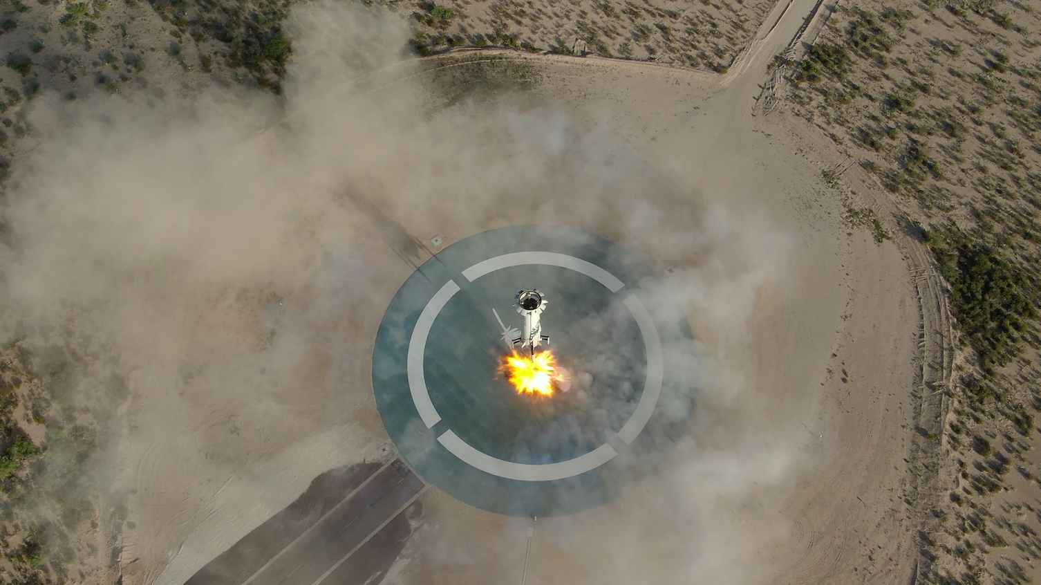 Landing of New Shepard booster.