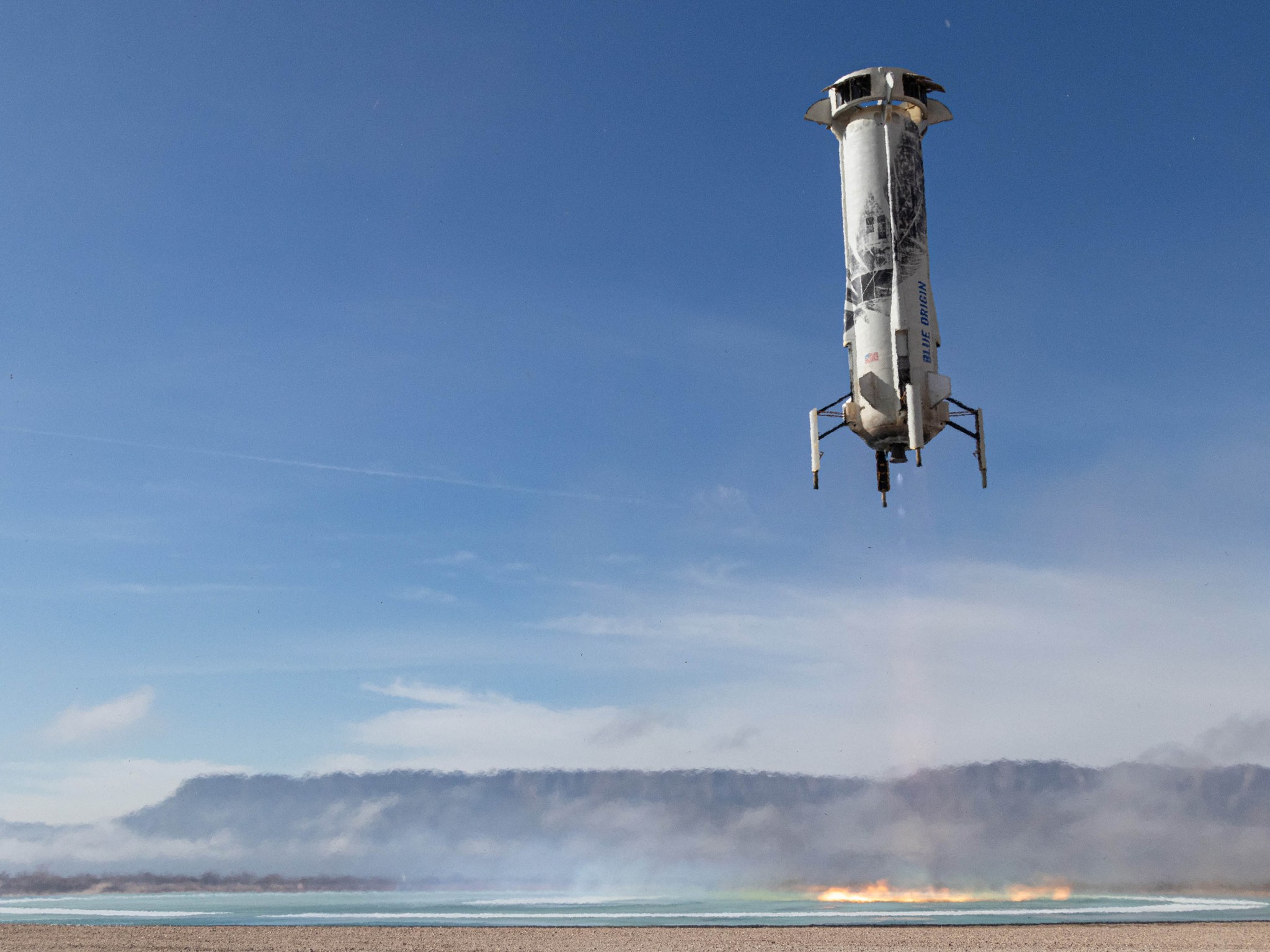 Landing of New Shepard Booster.