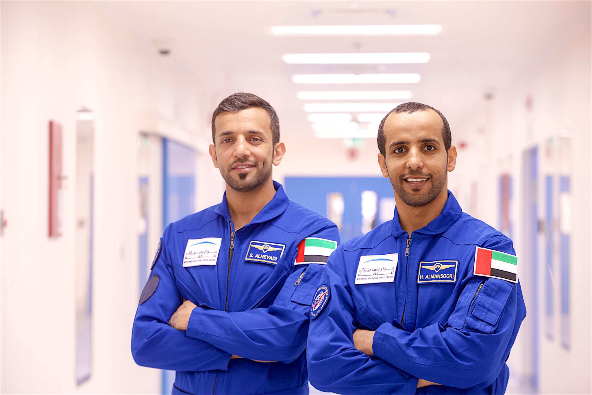 UAE astronauts Sultan AlNeyadi and Hazzaa AlMansoori