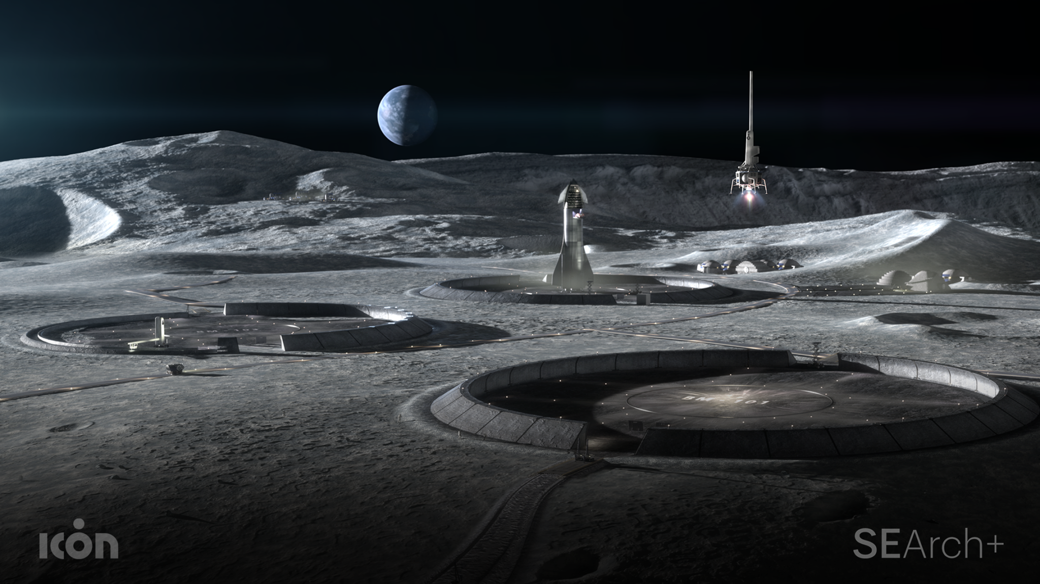 Image provided by ICON, which is working with NASA’s Moon to Mars Autonomous Construction Technologies project.