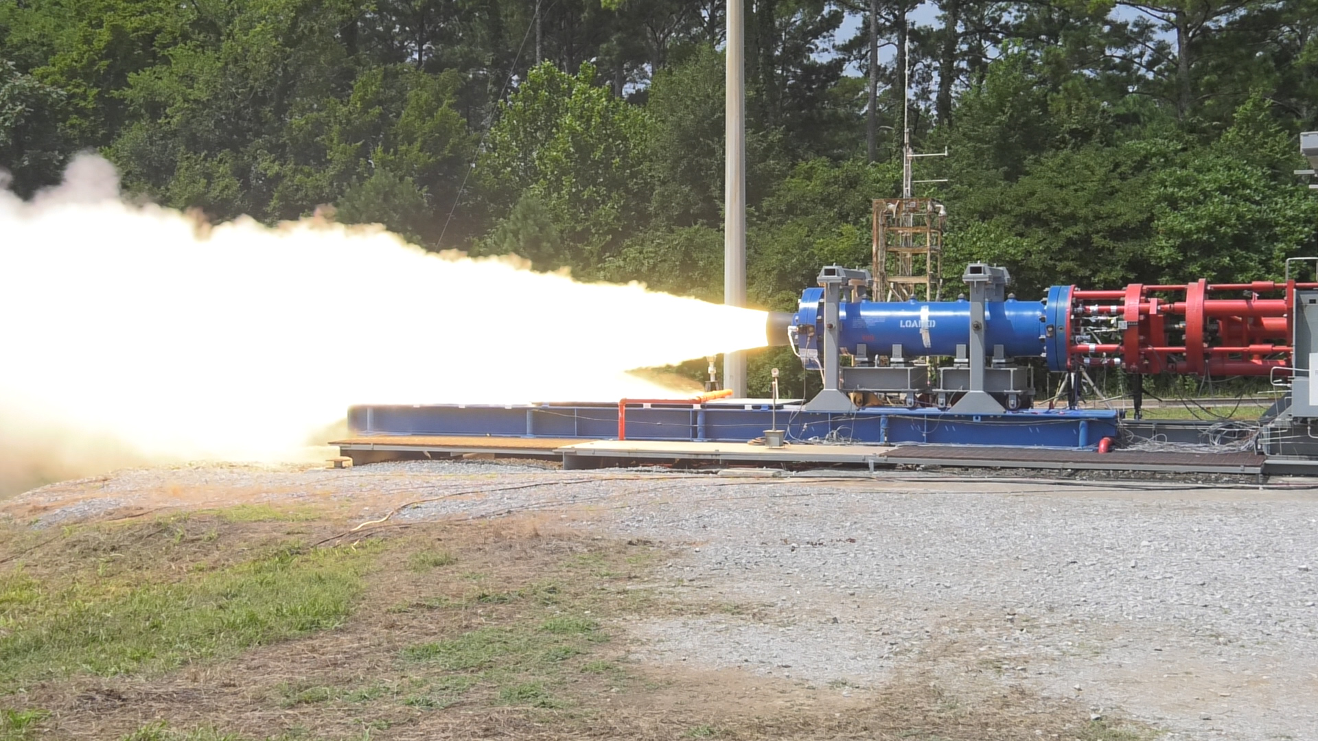 A test firing on Aug. 6 will help engineers evaluate a new cleaning solvent for Space Launch System (SLS) booster nozzles.