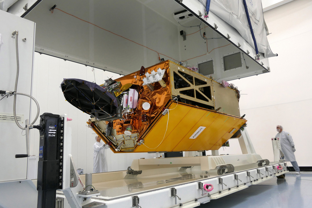 The Sentinel-6 Michael Freilich spacecraft undergoes tests at its manufacturer Airbus