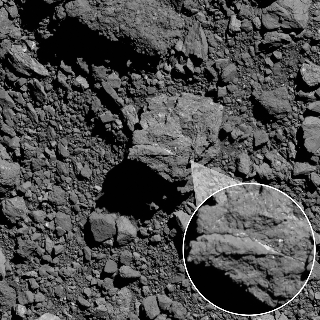 rock field with inset image