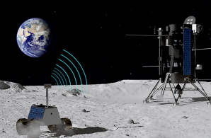 lunar rover communicates with lander