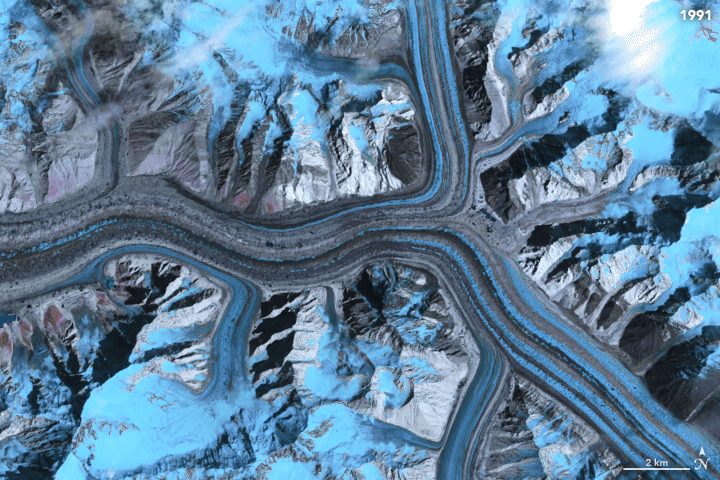 Animation of glacier flow