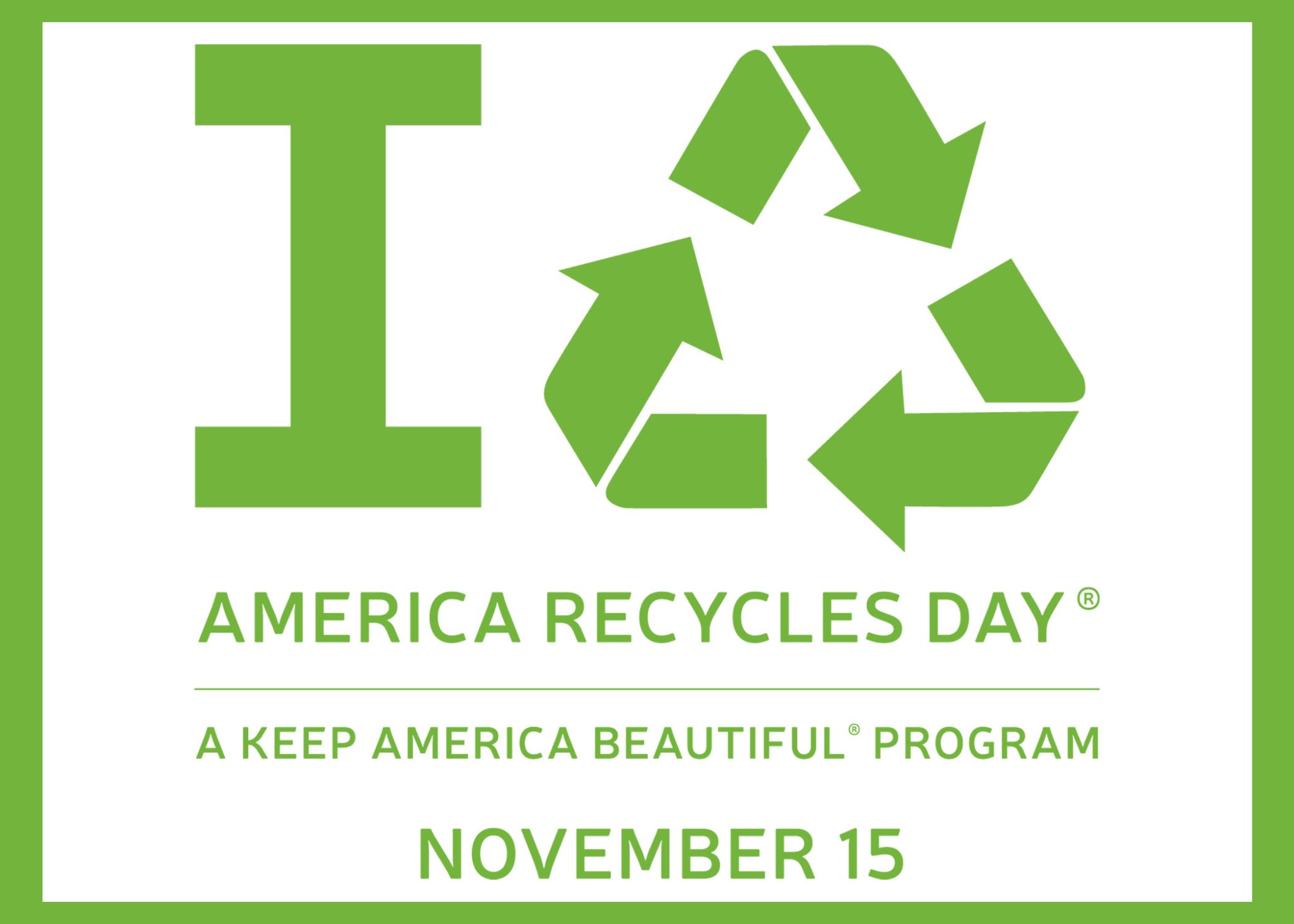 America Recycles Day graphic.
