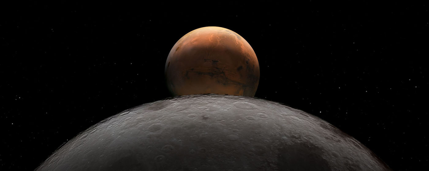 Moon and Mars graphic for ICYMI October 2, 2020