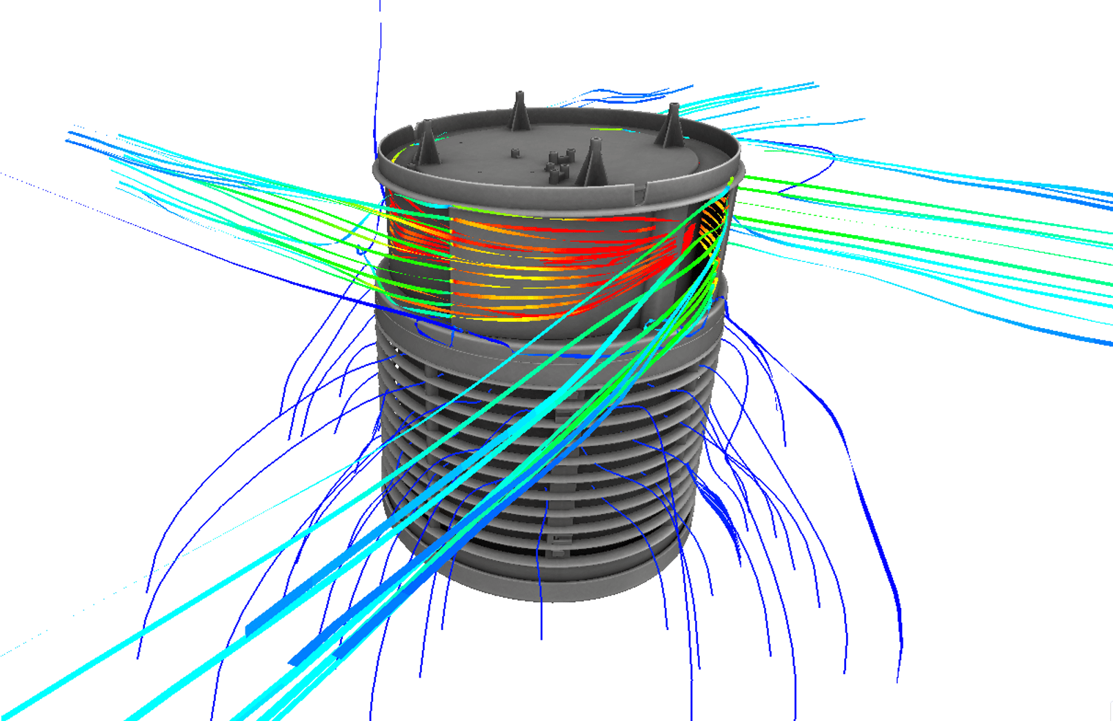 fluid dynamics simulations in 3D