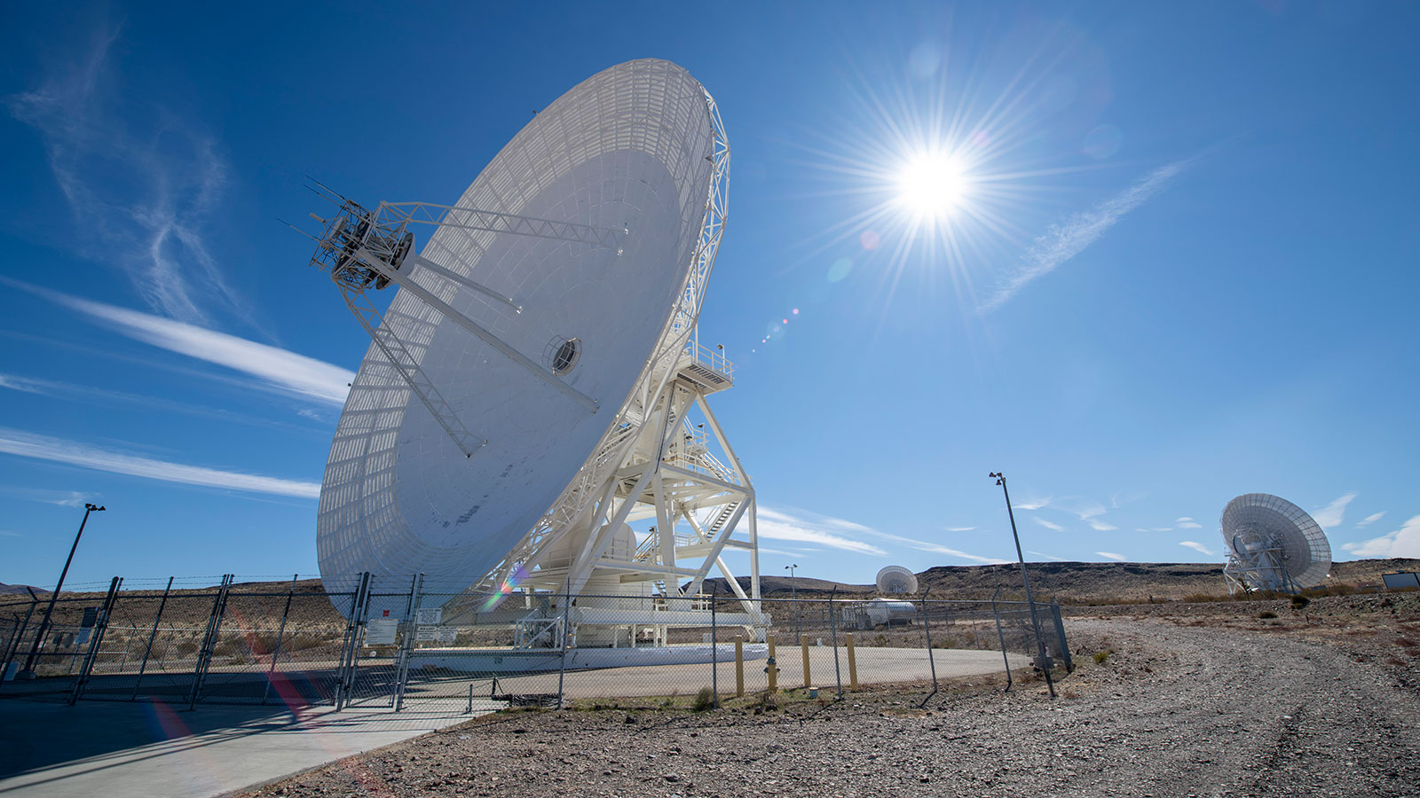 Antenna dishes at NASA's Deep Space Network complex in Goldstone, California