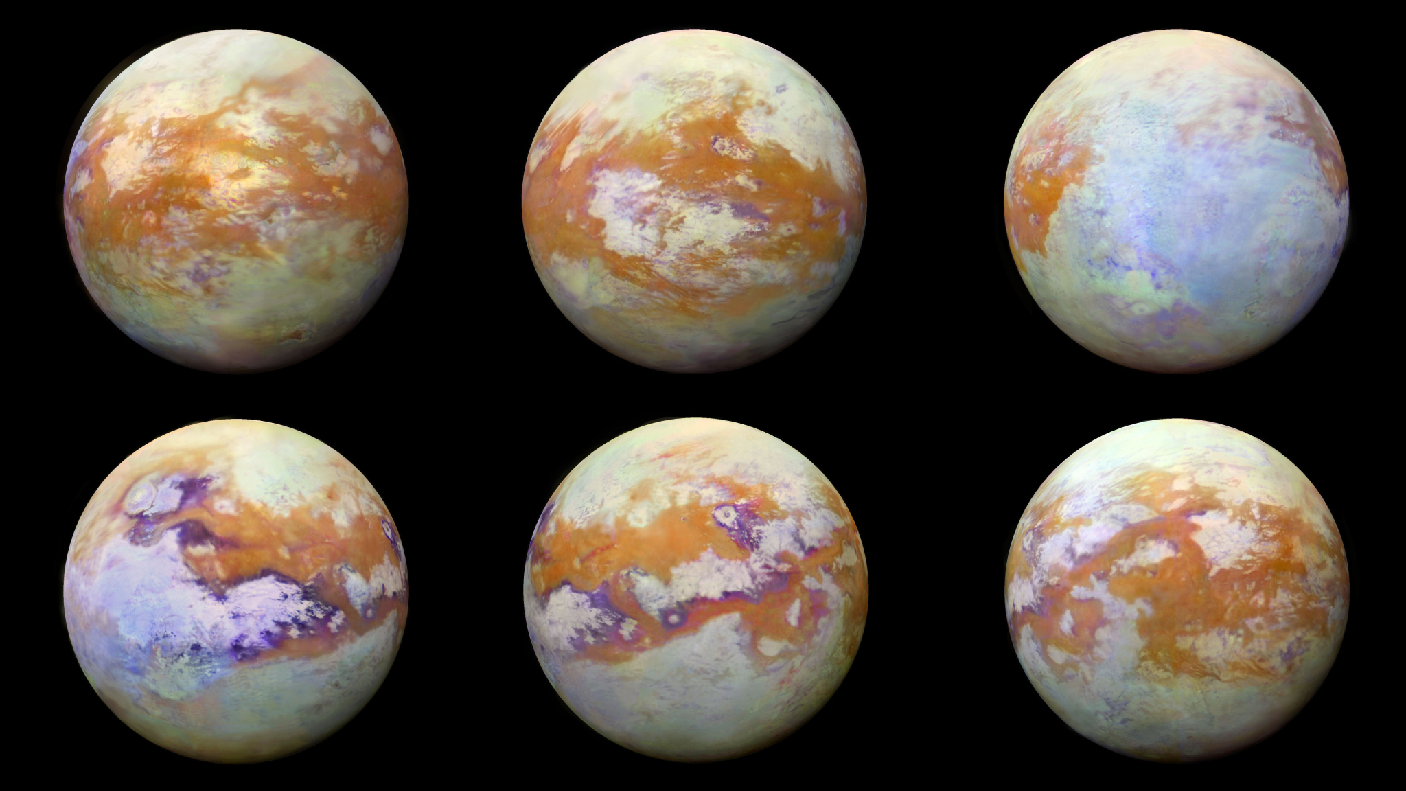 Titan's surface seen in infrared light