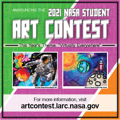 K-12 students are invited to enter the 2021 NASA Langley Student Art Contest.