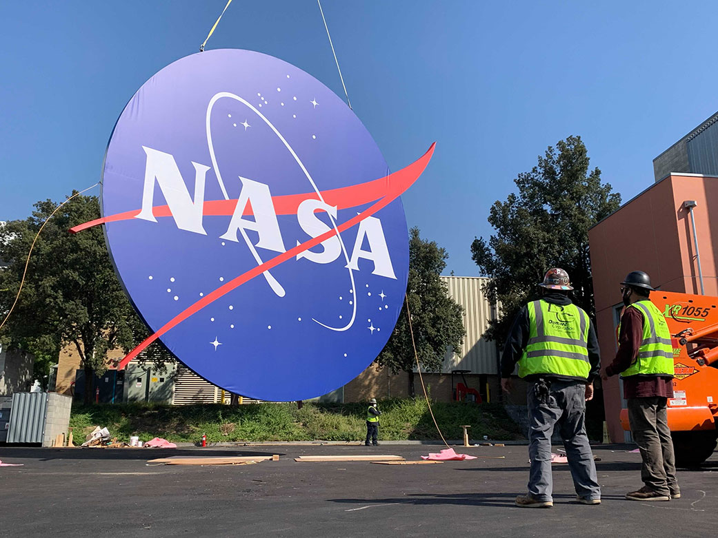 30-foot NASA logo