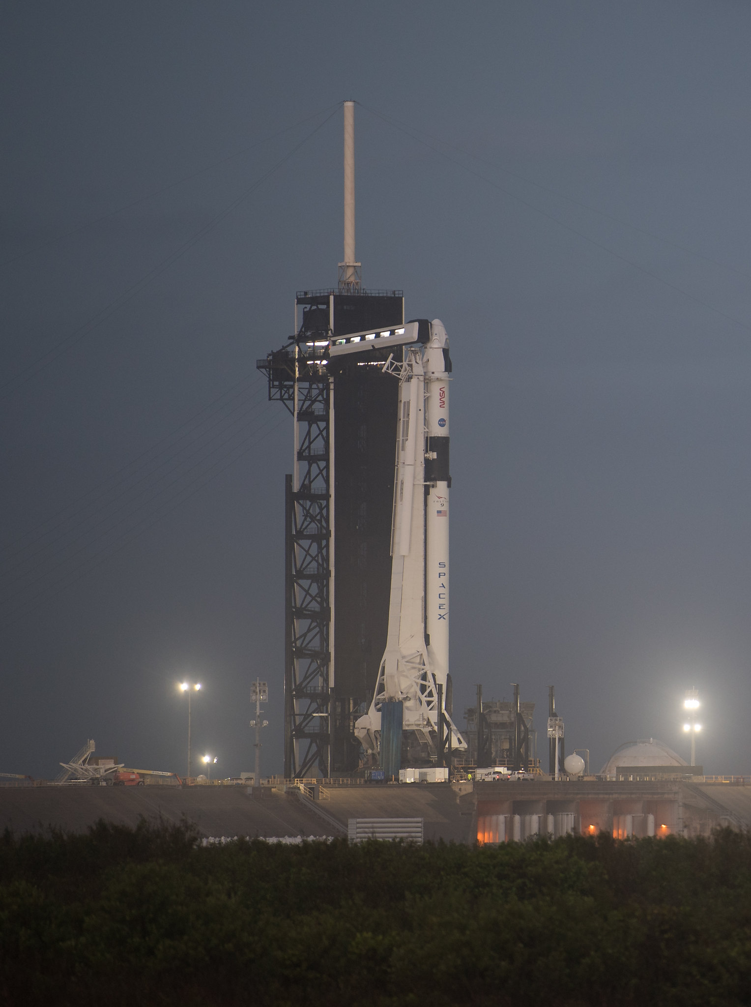 SpaceX Falcon 9 rocket with the Crew Dragon spacecraft for the Crew-1 mission