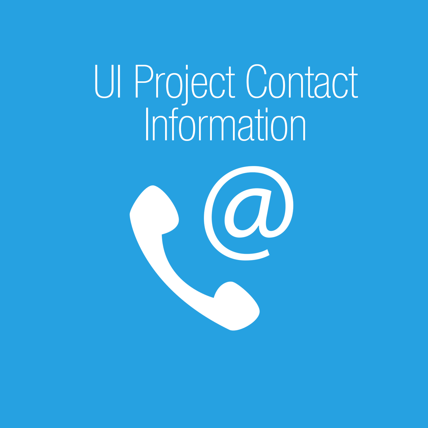 UI Project Contact Information