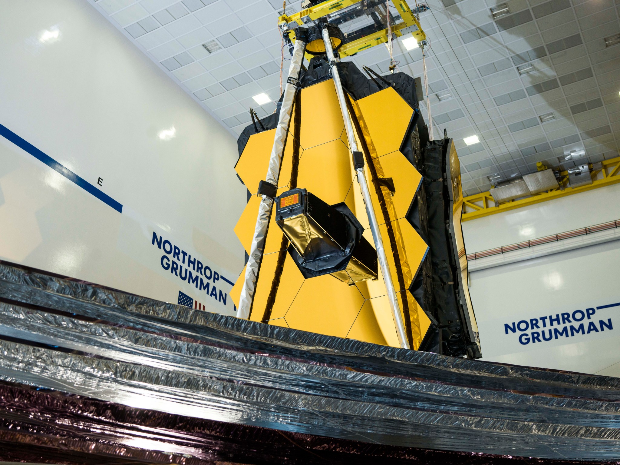 James Webb Space Telescope from below