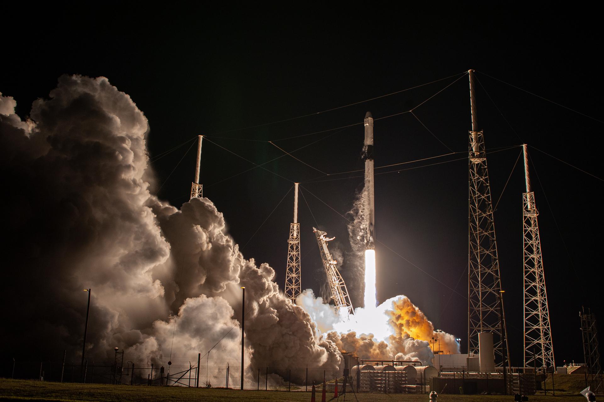 SpaceX launched a Falcon 9 rocket and Dragon cargo spacecraft on the company’s 20th CRS mission to the space station.