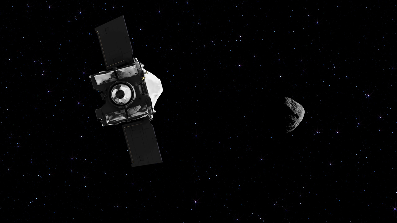 Spacecraft heading to an asteroid artist's concept.