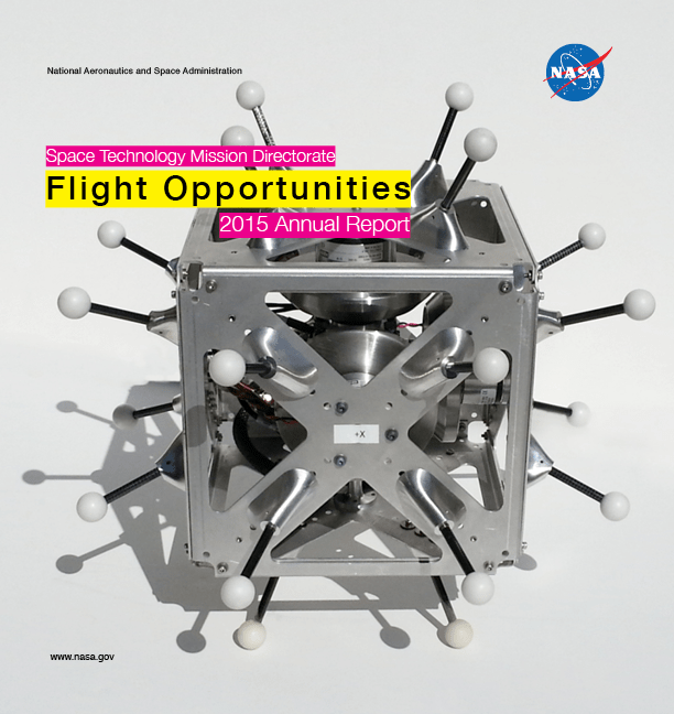 Cover of the Flight Opportunities 2015 annual report