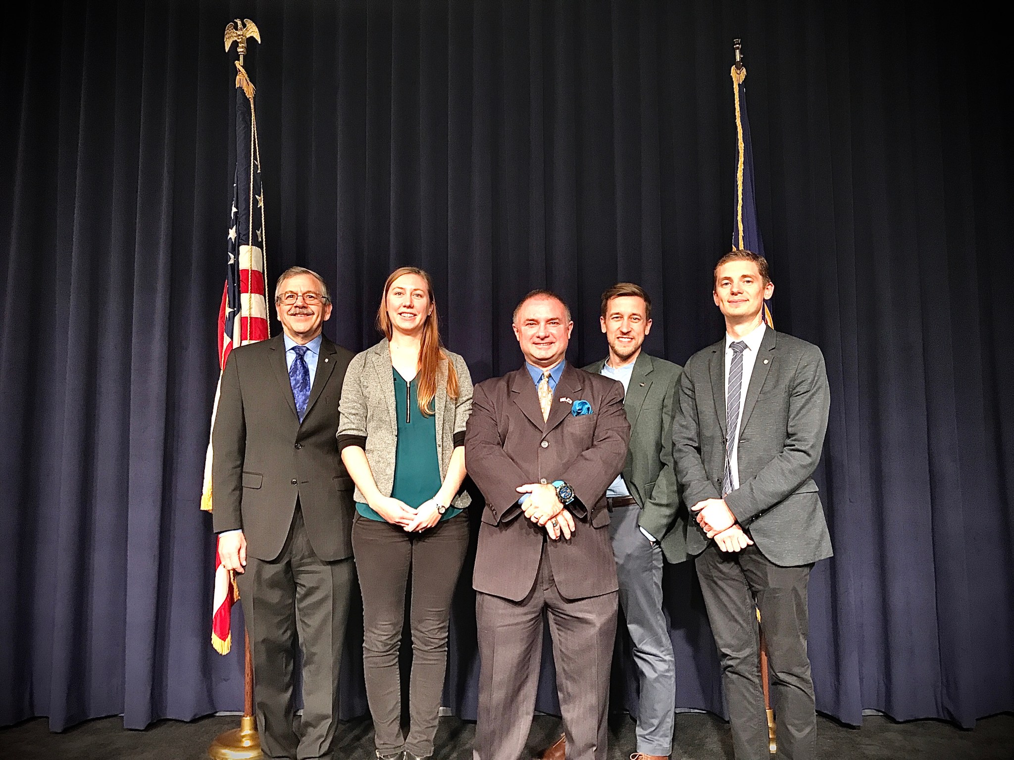 The Goddard PNT policy team receiving a 2019 Agency Honor Award for their advocacy of NASA’s interests in GNSS.