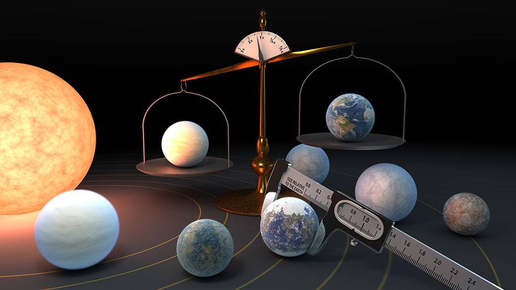 Model of planets with a few on a scale