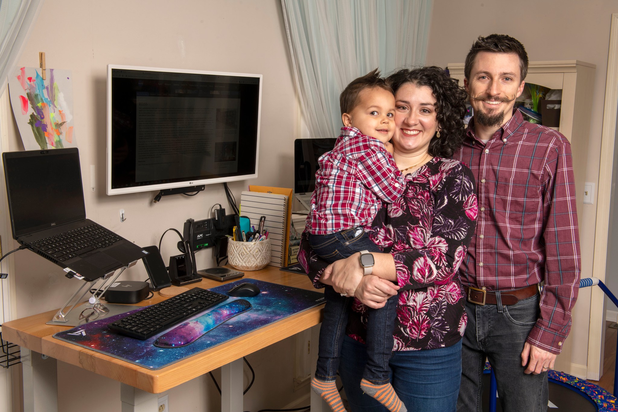 Marshall engineers Jennifer and Matthew Pruitt and their son, Zeke.