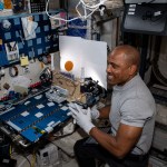 Astronaut Victor Glover working on Plant Water Management