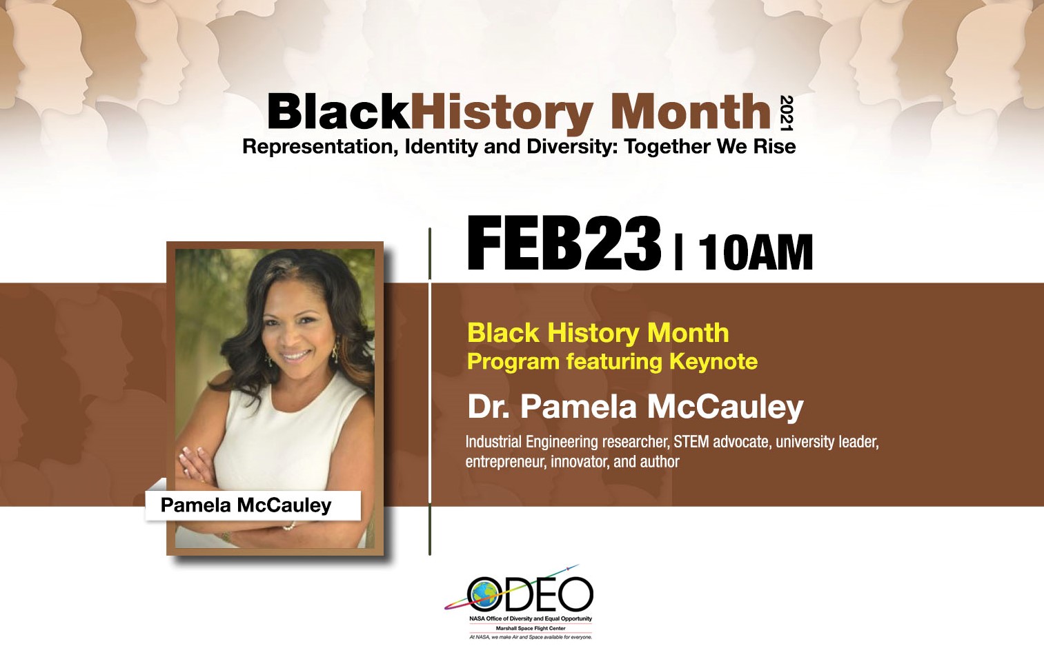 NASA’s Marshall Space Flight Center will host a Black History Month program Feb. 23. 