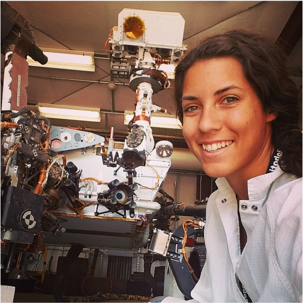 Mars rover driver Sophia Mitchell at NASA's Jet Propulsion Laboratory. 