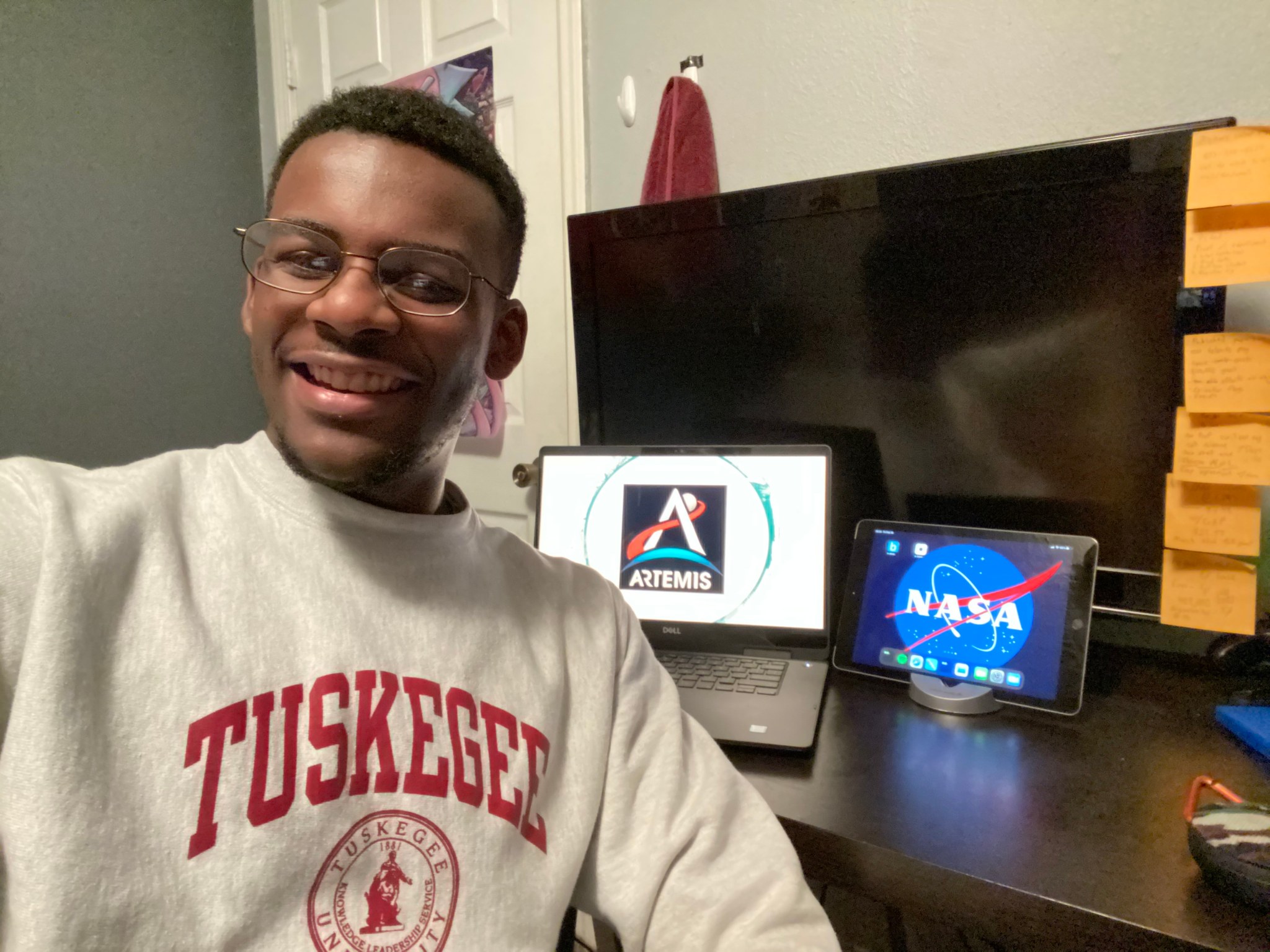 Marshall intern Nathaniel Lazard contributes to NASA's mission virtually in the spring 2021 term. 