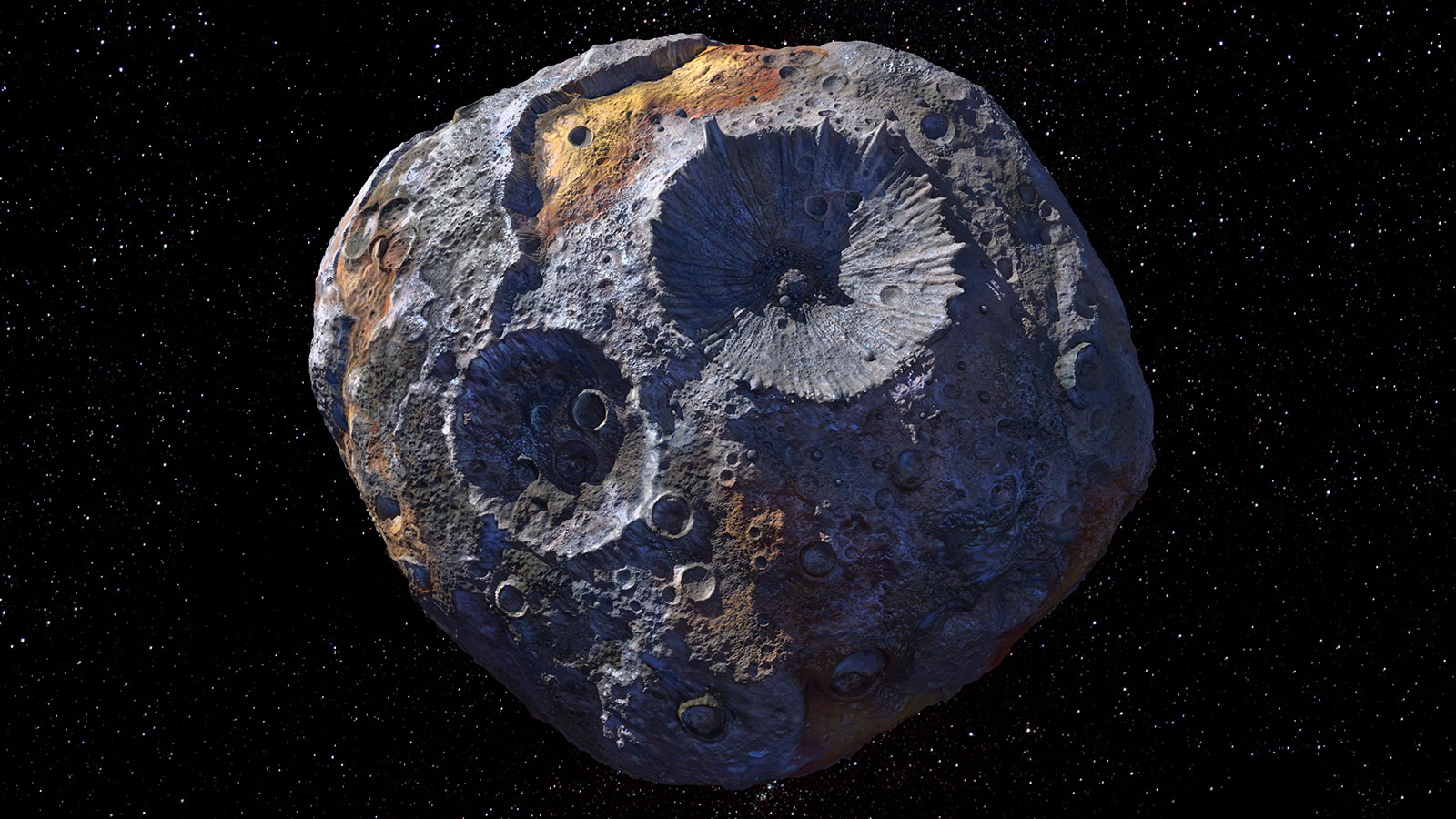 artist's concept depicts the asteroid Psyche