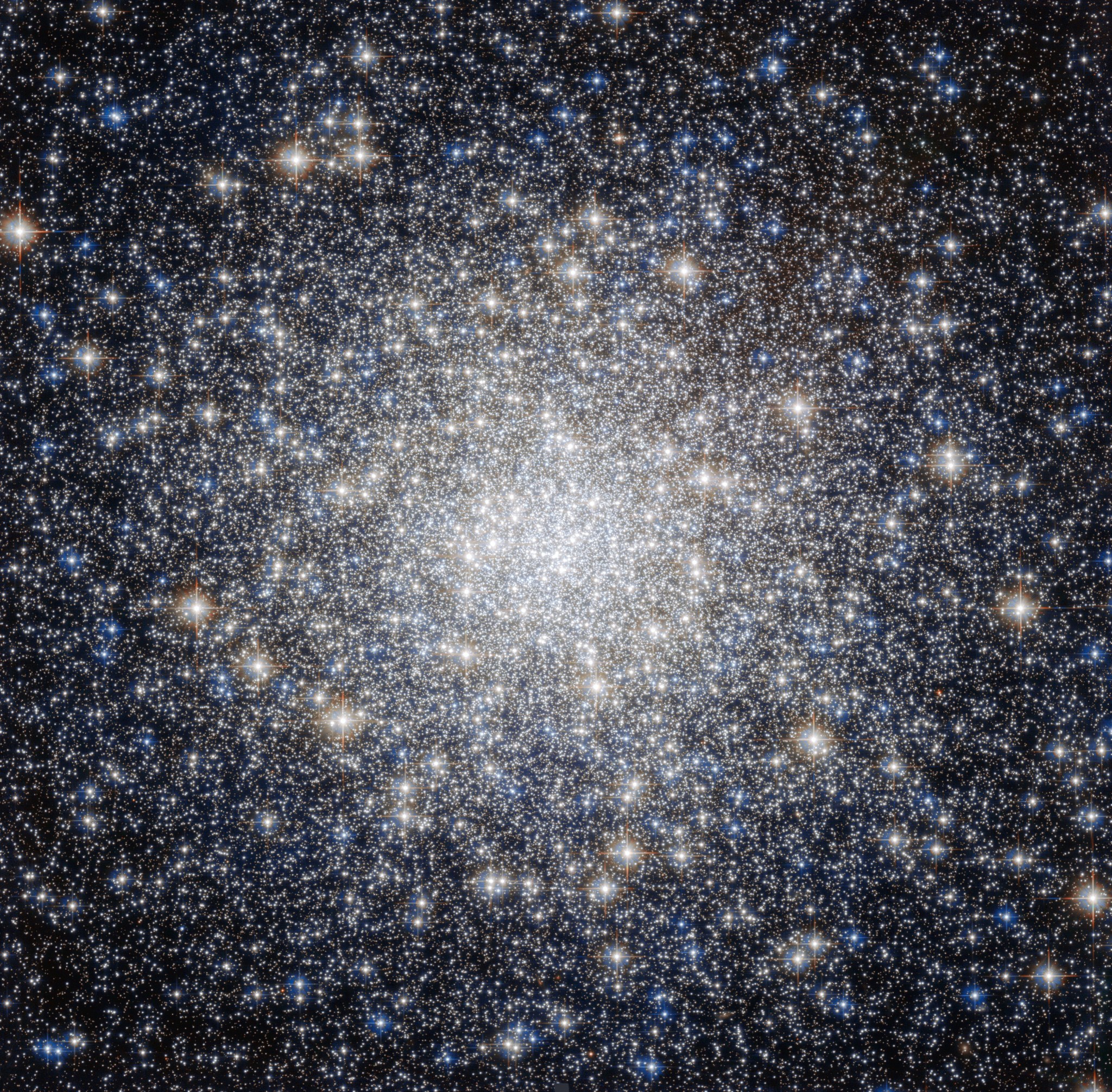 This image from NASA’s Hubble Space Telescope shows the heart of the globular star cluster Messier 92 (M92).