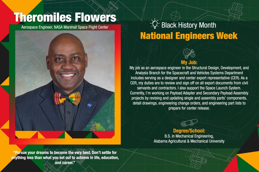 
			Marshall Celebrates Engineers – Theromiles Flowers - NASA			