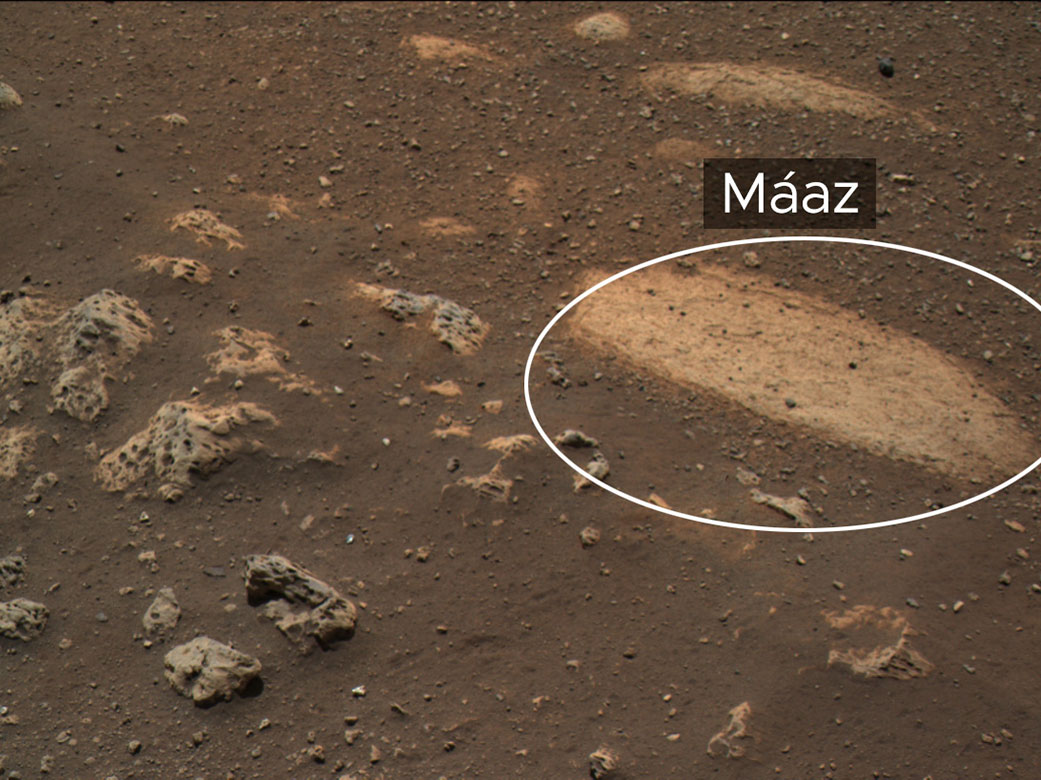 This rock, called “Máaz” (the Navajo word for “Mars”)