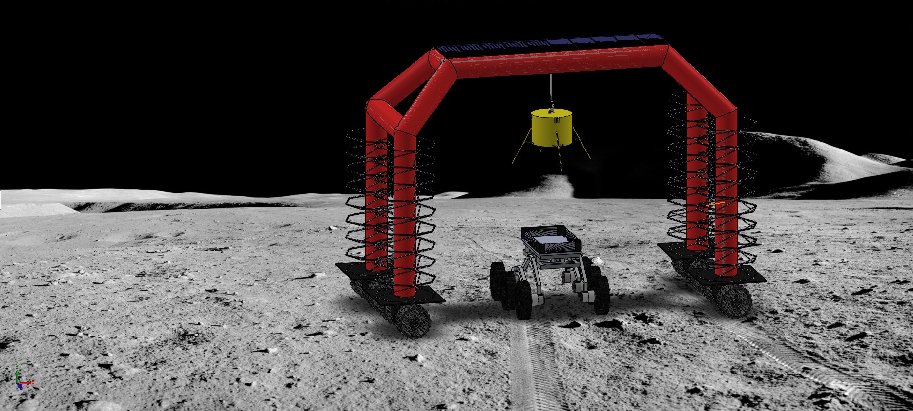 The Transporter and Gantry is one of three third-place winners for NASA's Lunar Delivery Challenge.