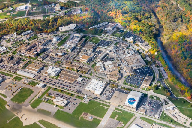 Aerial view of NASA's Glenn Research Center