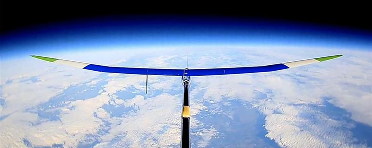 HiDRON glider above the earth.