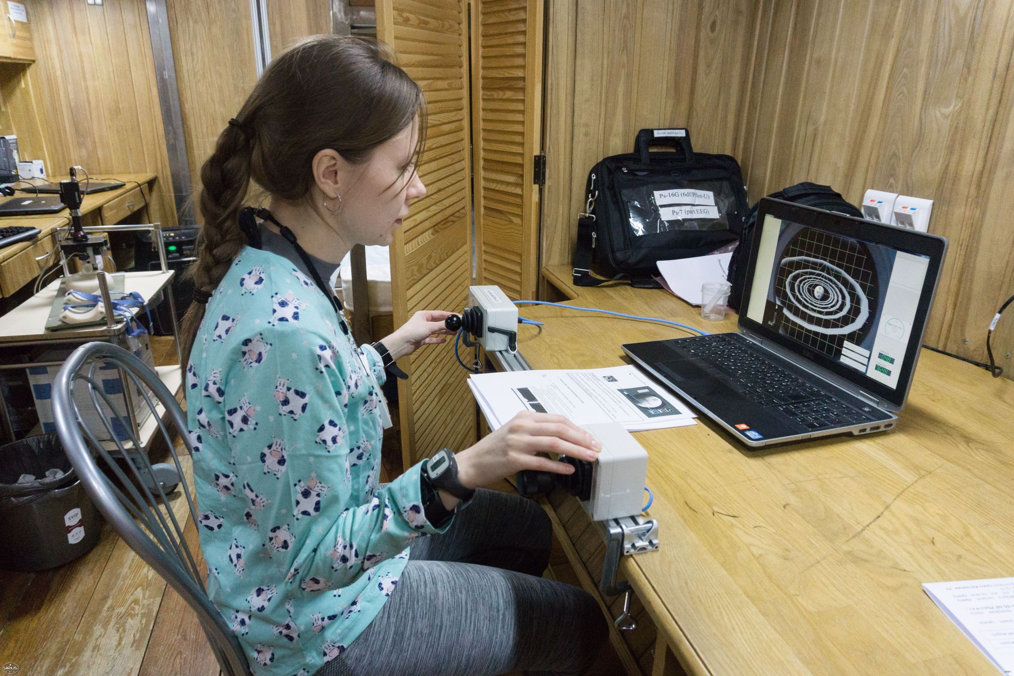 A SIRIUS-19 crew member conducts robotic operations. 