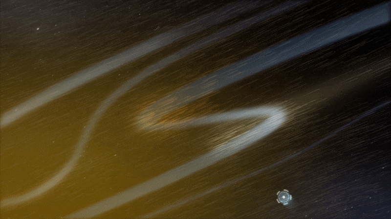 Animation of Parker Solar Probe passing through a switchback