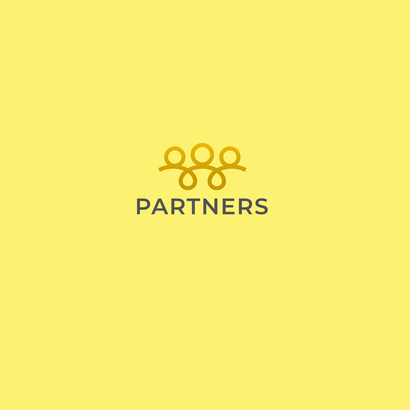 Partners Icon on a yellow background.