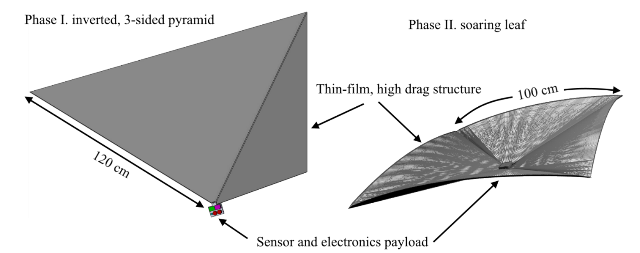 labeled diagram of inverted pyramid and soaring leaf