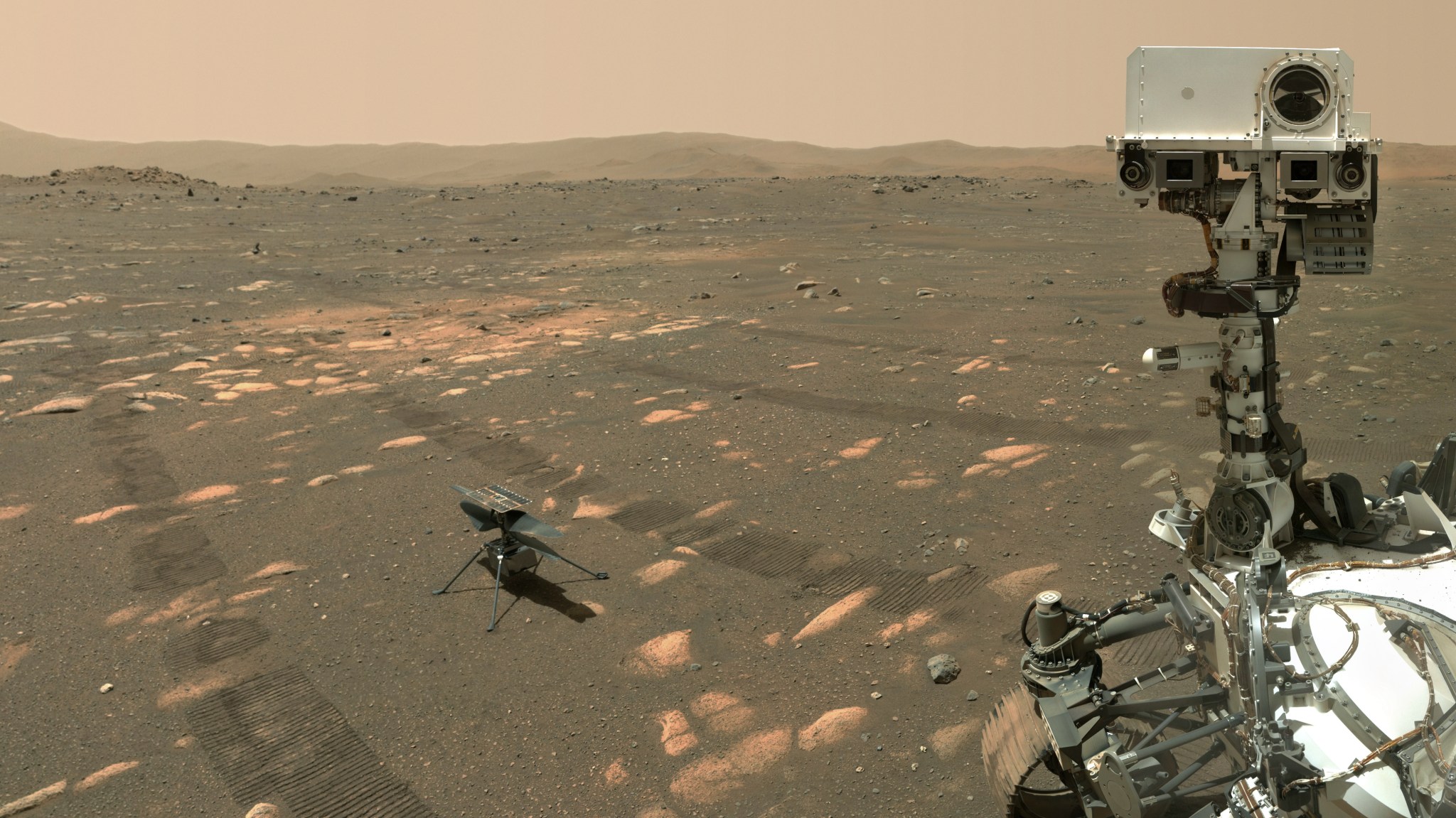 NASA’s Perseverance Mars rover took a selfie with the Ingenuity helicopter