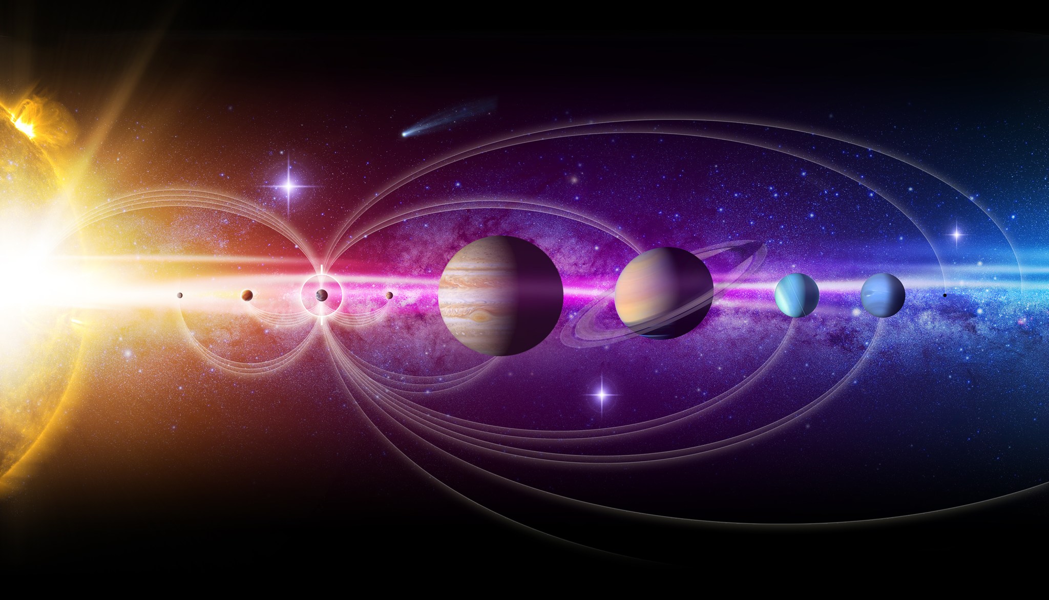 Illustration of solar system