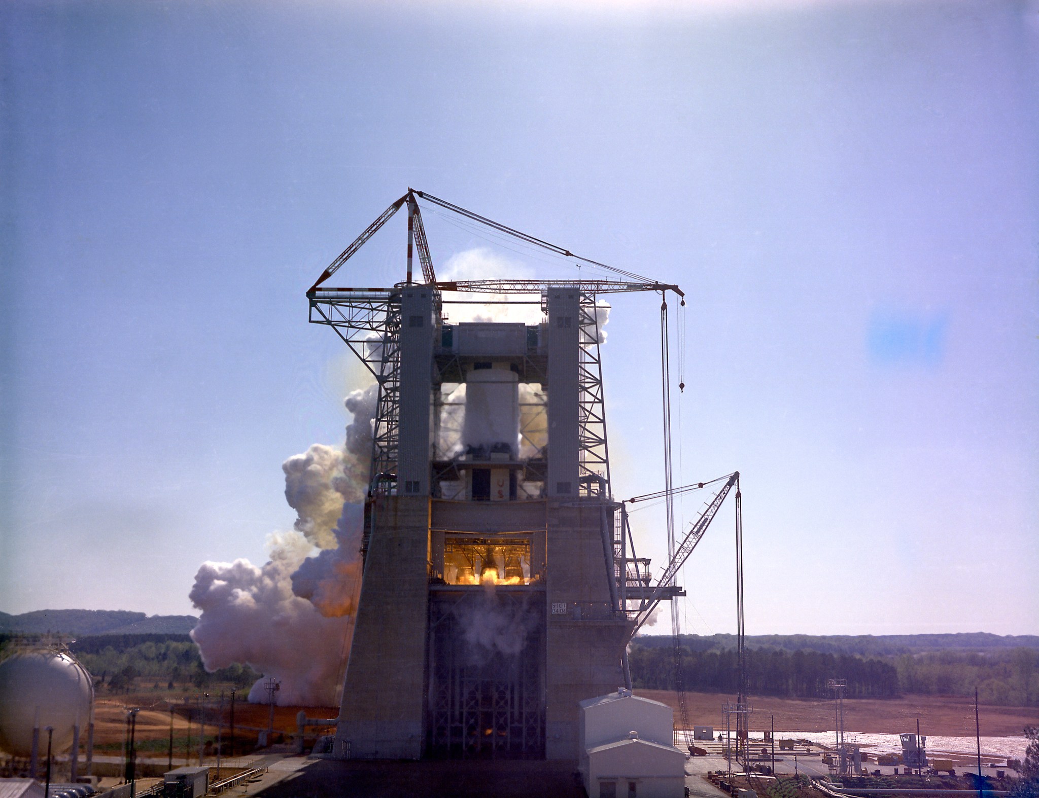 This week in 1965, technicians at NASA’s Marshall Space Flight Center successfully test-fired the Saturn V first stage for the first time. 