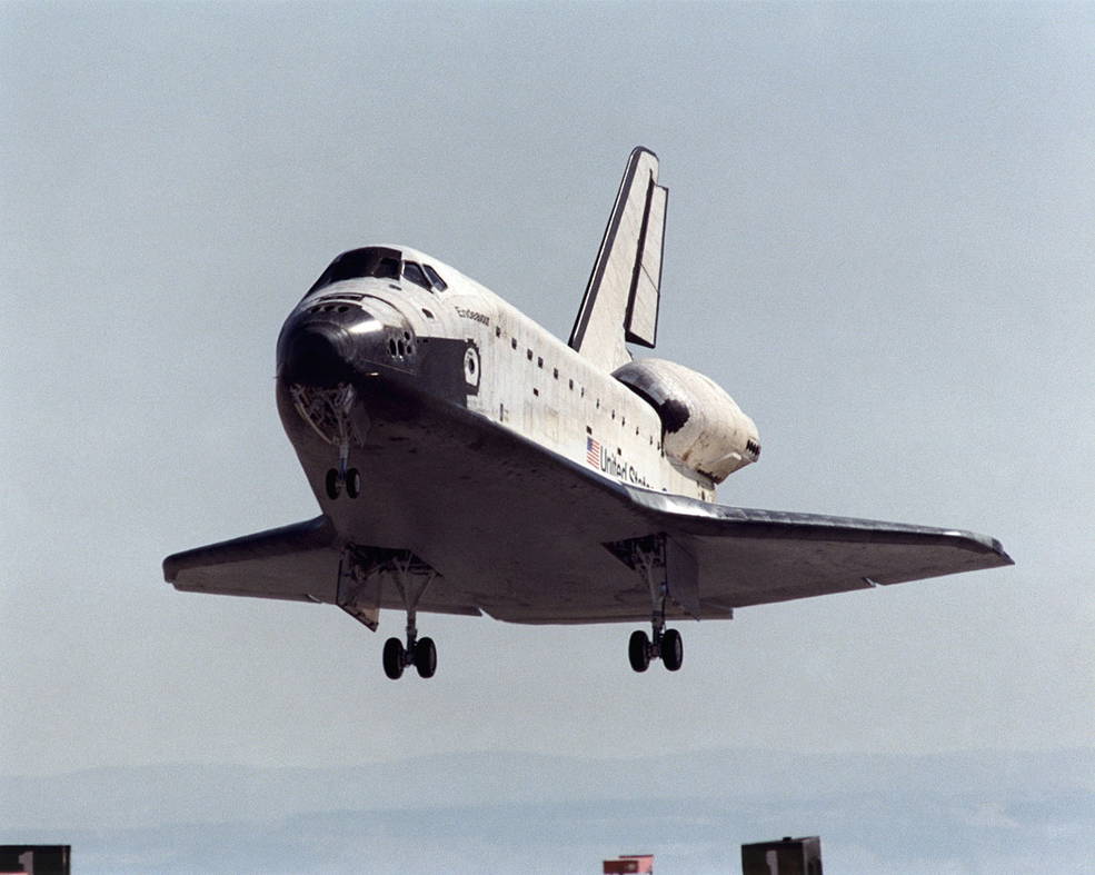 iss20 sts 100 25 landing at edwards