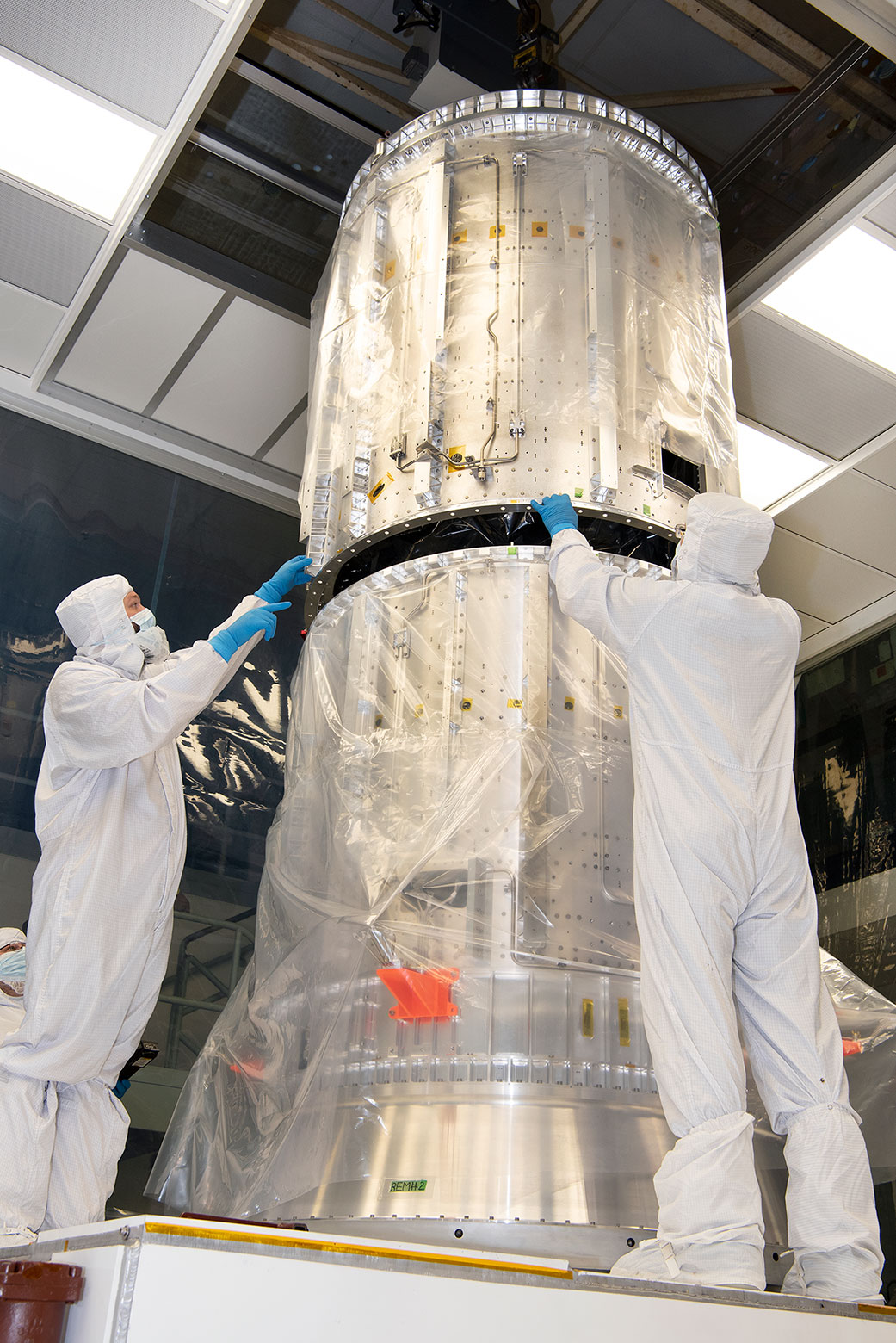 Technicians at NASA's Goddard Space Flight Center