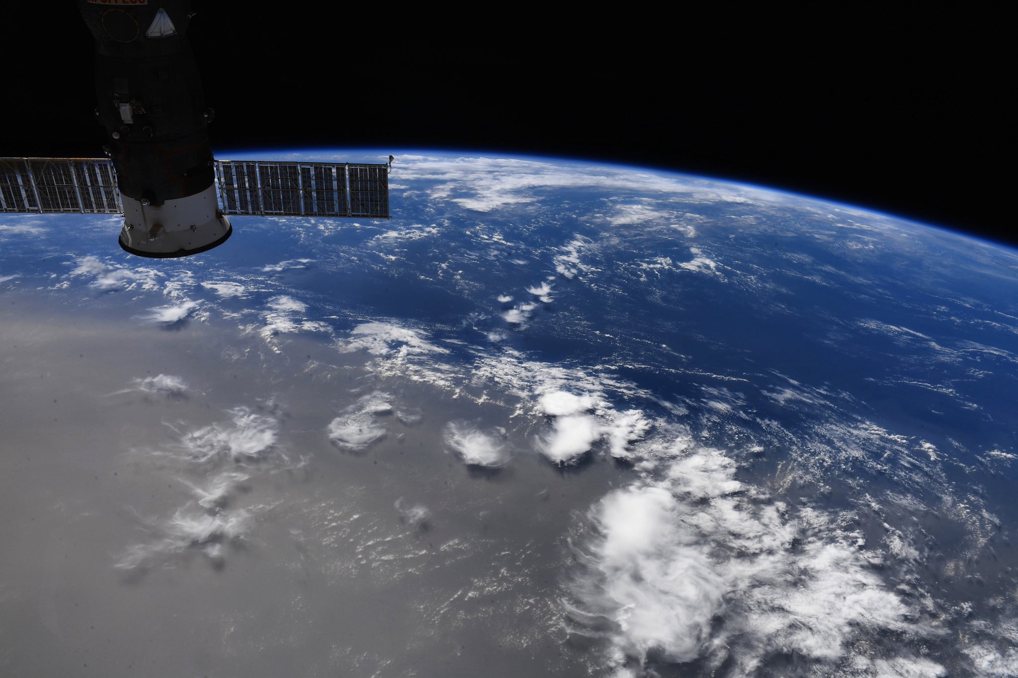 View of earth from ISS.