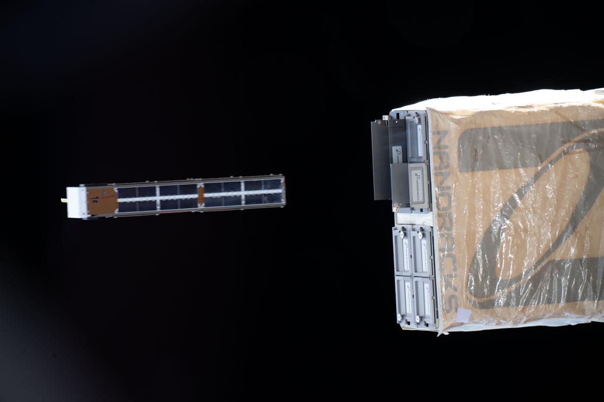ELaNa 30 CubeSat, TechEdSat-10, being deployed from the International Space Station.
