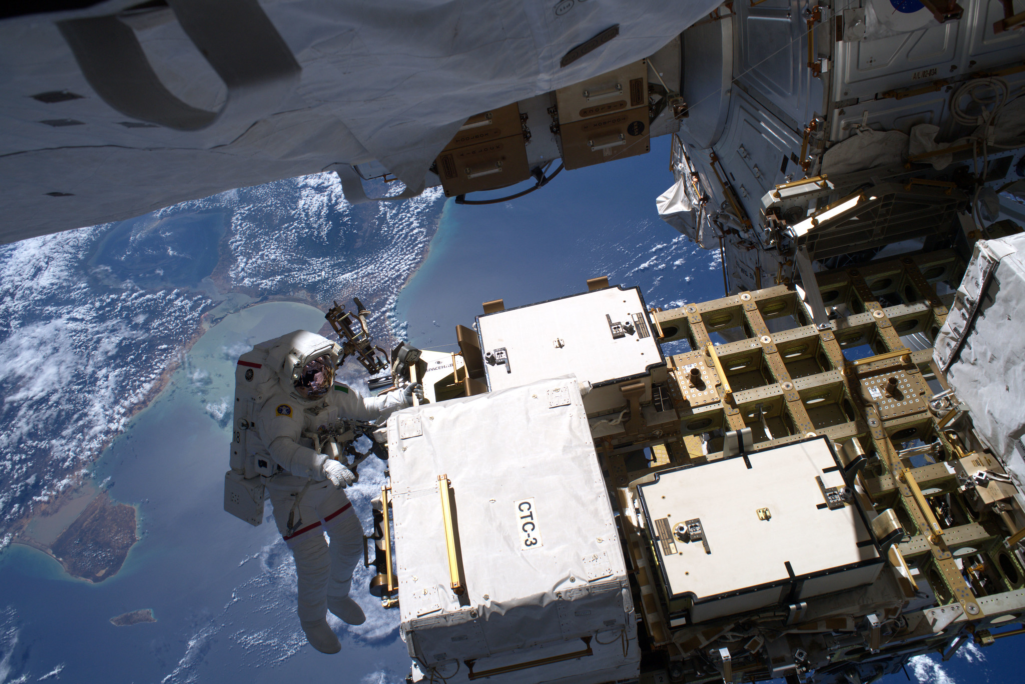 image of astronaut during spacewalk 