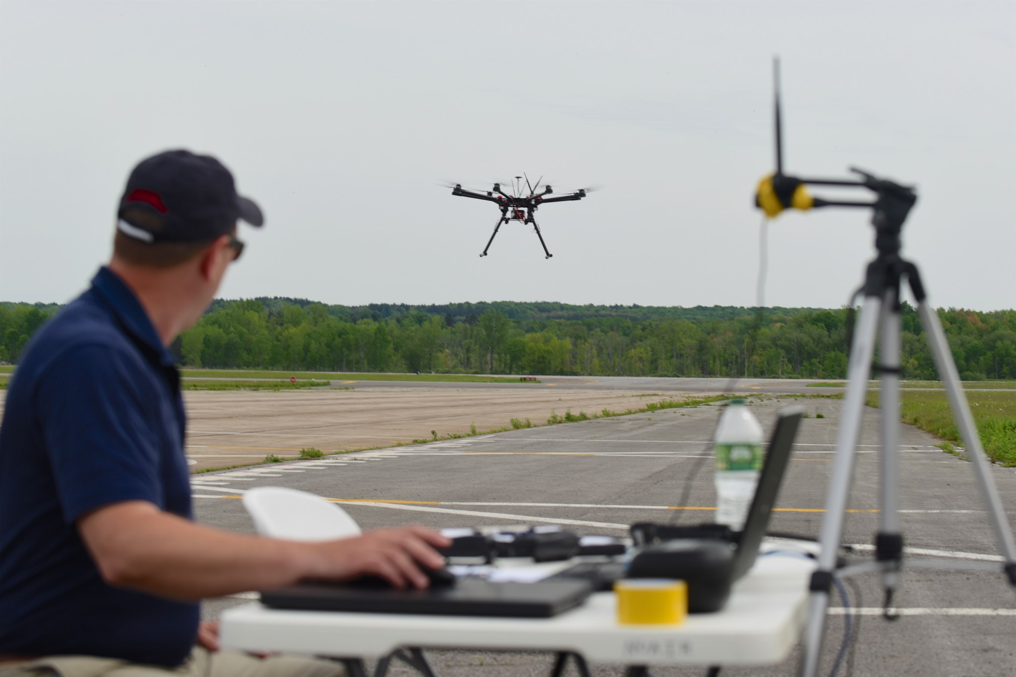 Running tests on a drone in flight