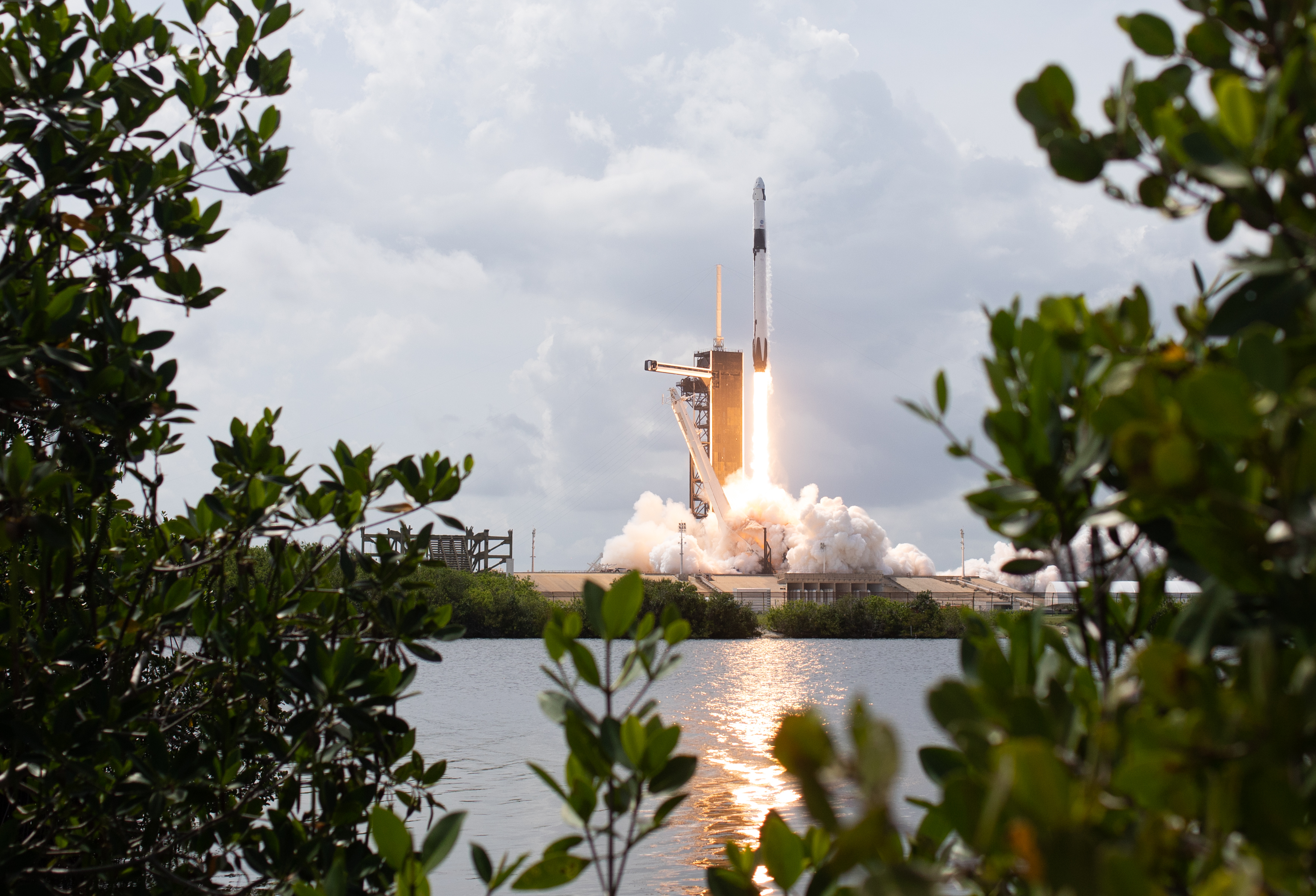 launch of SpaceX Crew Dragon aboard the company's Falcon9 rocket on May 30, 2020, from NASA KSC